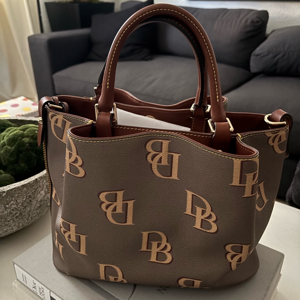 Dooney and Burke Brown Monogram Tote Bag